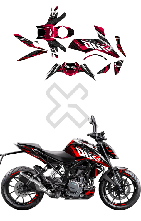 Duke 200 Bs6 Full Body Sticker | Duke 250 Full Graphics